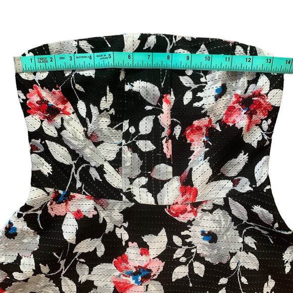 Express Black Strapless Floral Dress | Size 4 - Picture 6 of 10